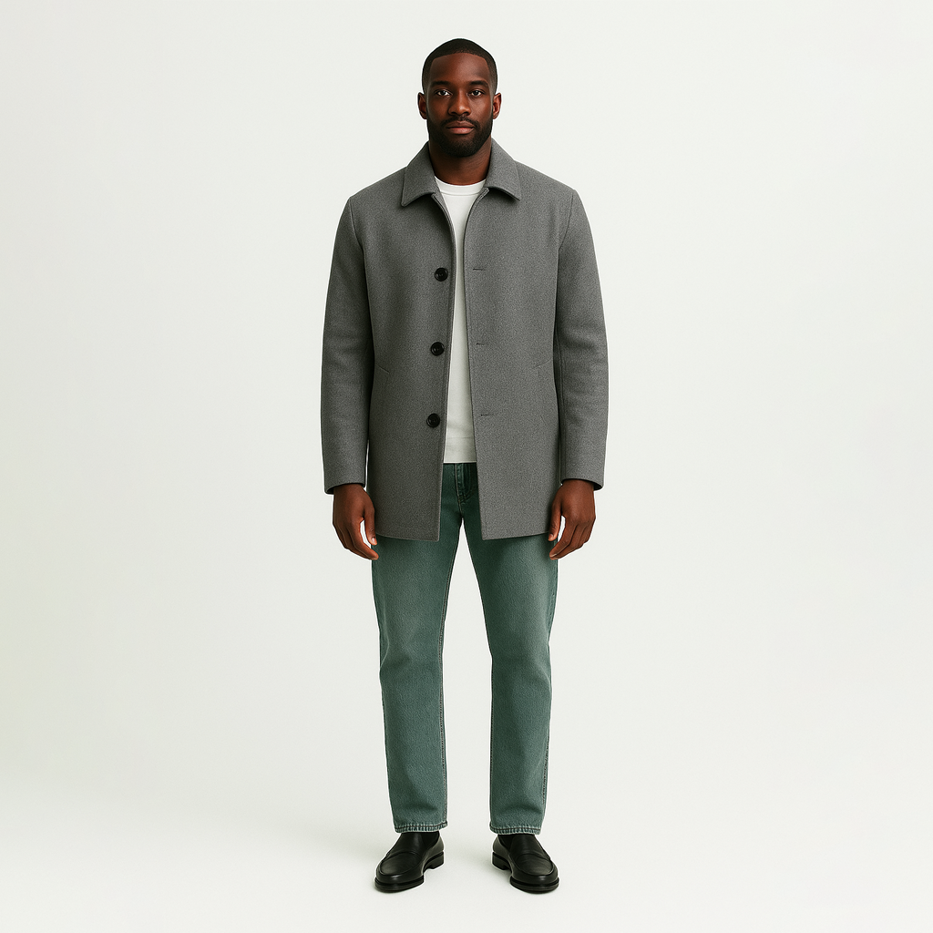 Brannik Denmark Short Wool Overcoat